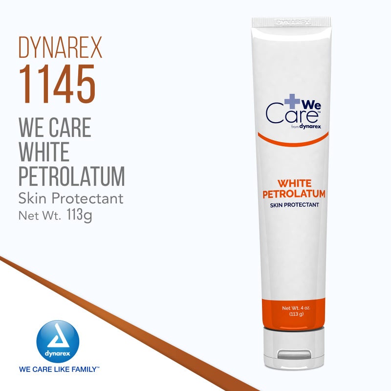 Dynarex White Petrolatum, Petroleum Jelly for Dry, Damaged or Cracked Skin, Soothing White Petroleum Jelly for Minor Skin Irritations, 4 oz. Tubes, 1 Petroleum Jelly Tube - Image 3
